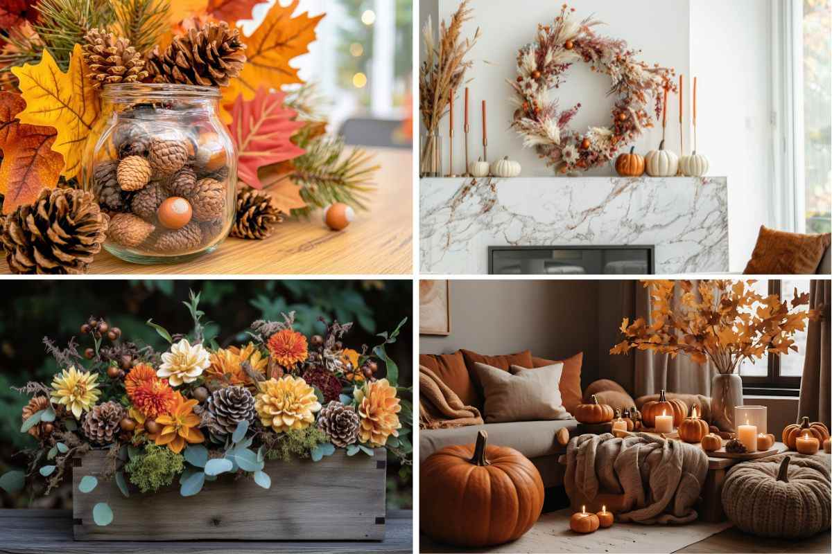 decorazioni naturali per la casa in autunno