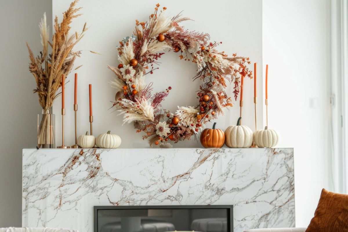 creare ghirlanda autunnale come decorazione